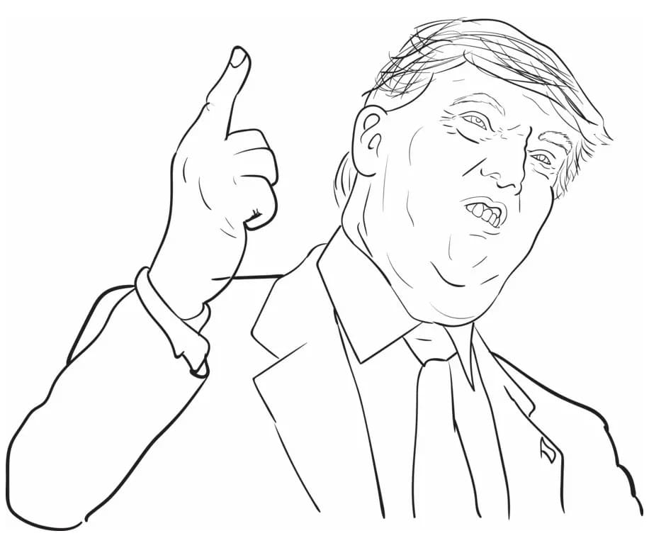 Free Drawing of Donald Trump