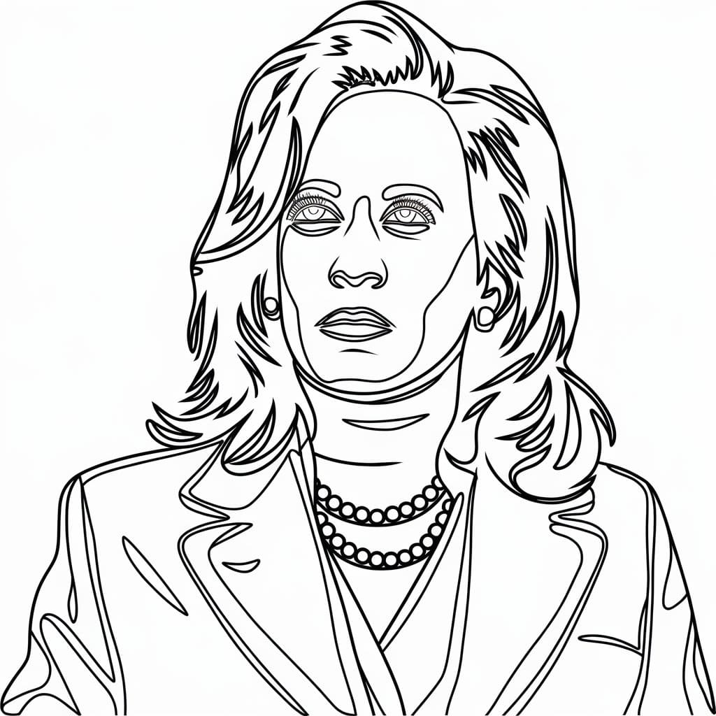 Free Drawing of Kamala Harris