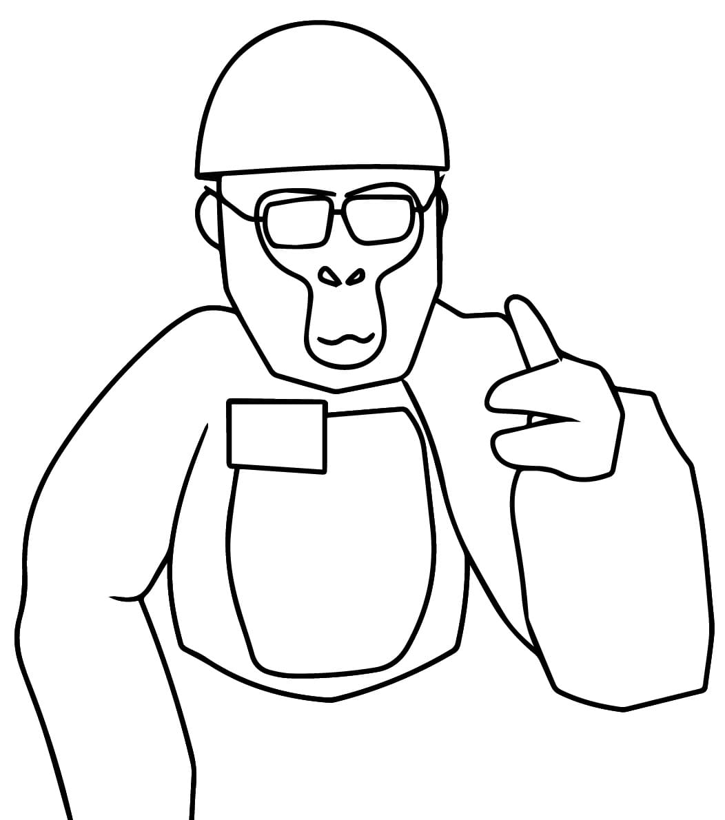 Free Gorilla Tag coloring page