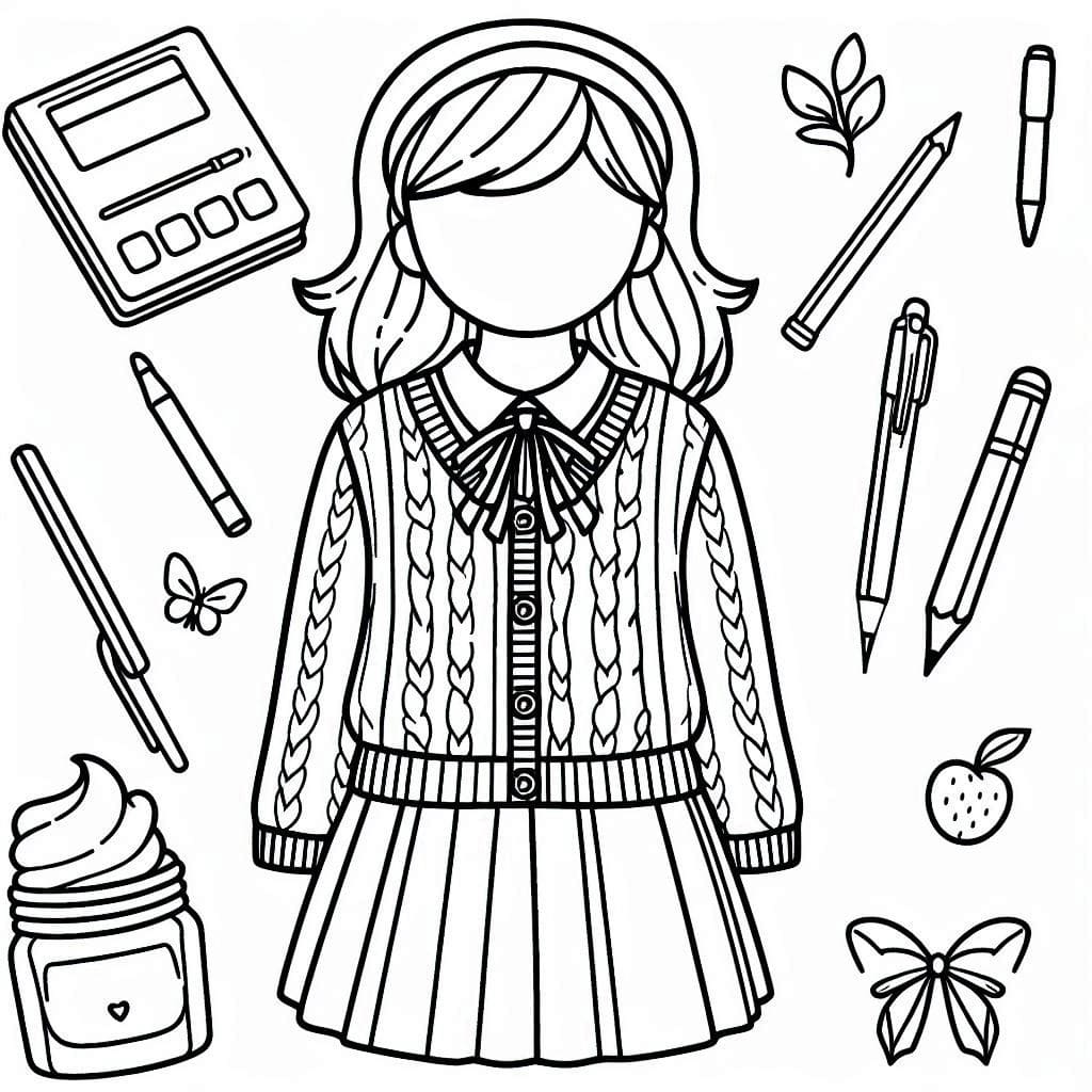 Preppy coloring pages