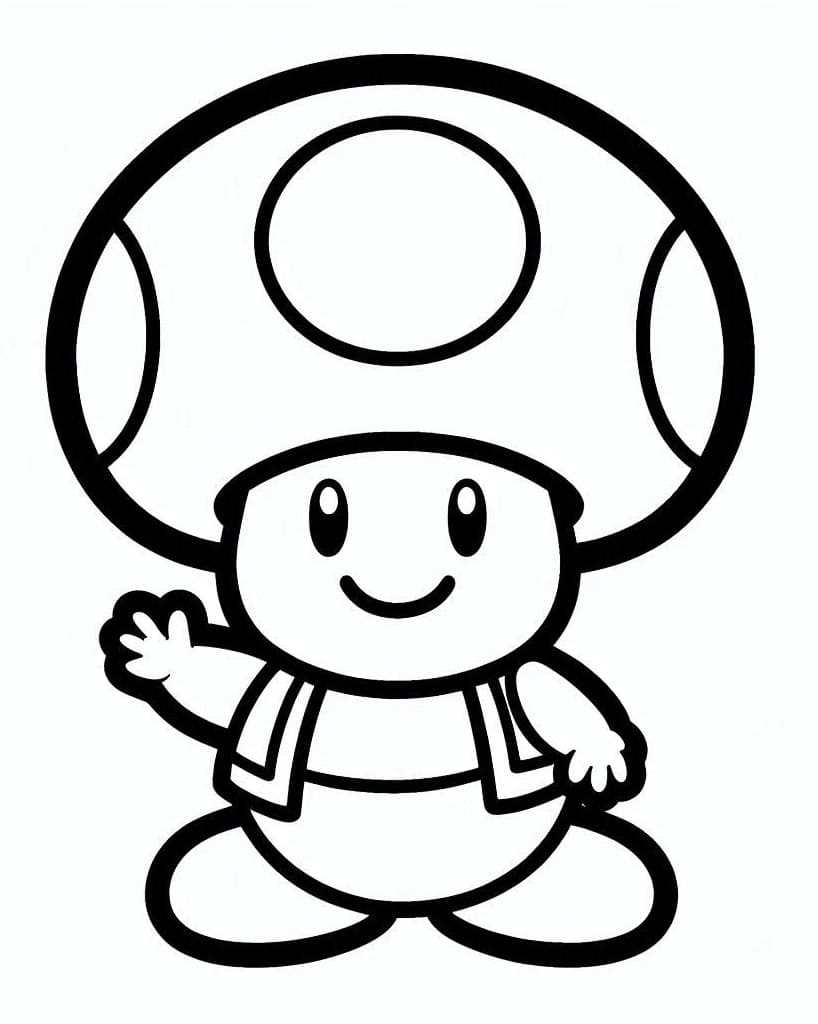 Toad Mario coloring pages