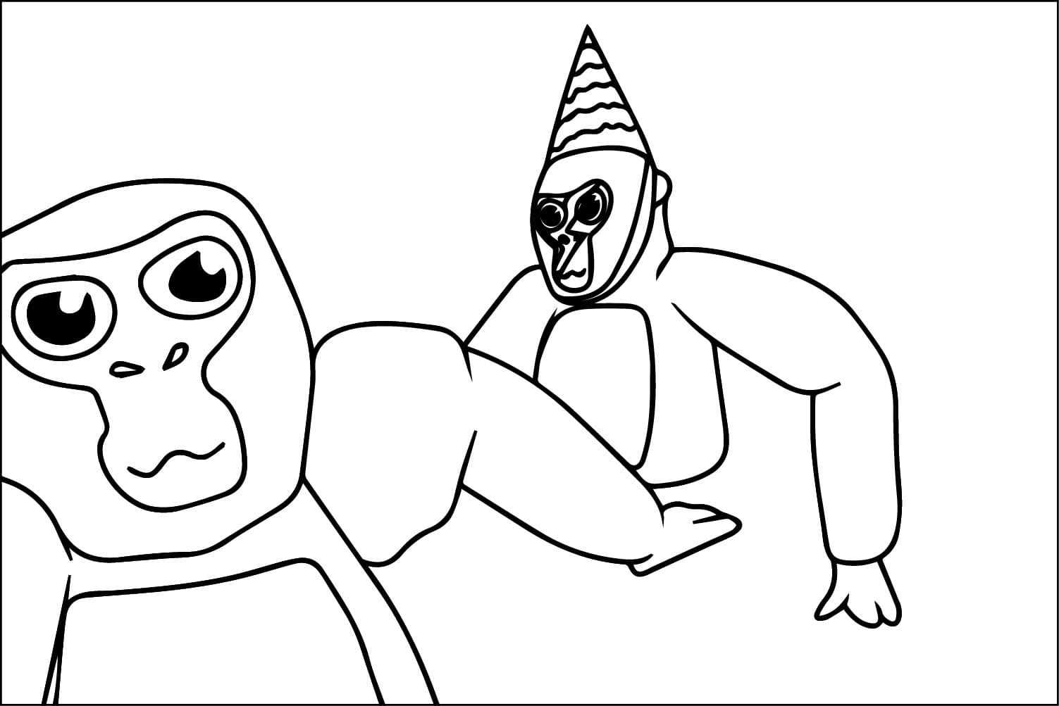 Gorilla Tag Free coloring page