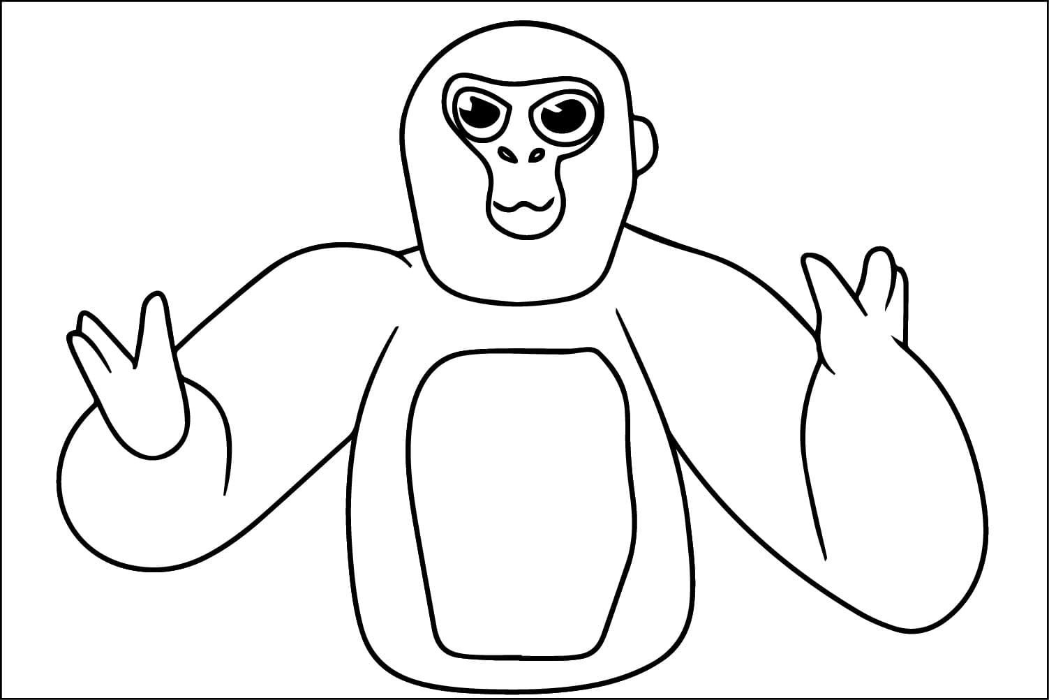 Gorilla Tag Free Printable coloring page