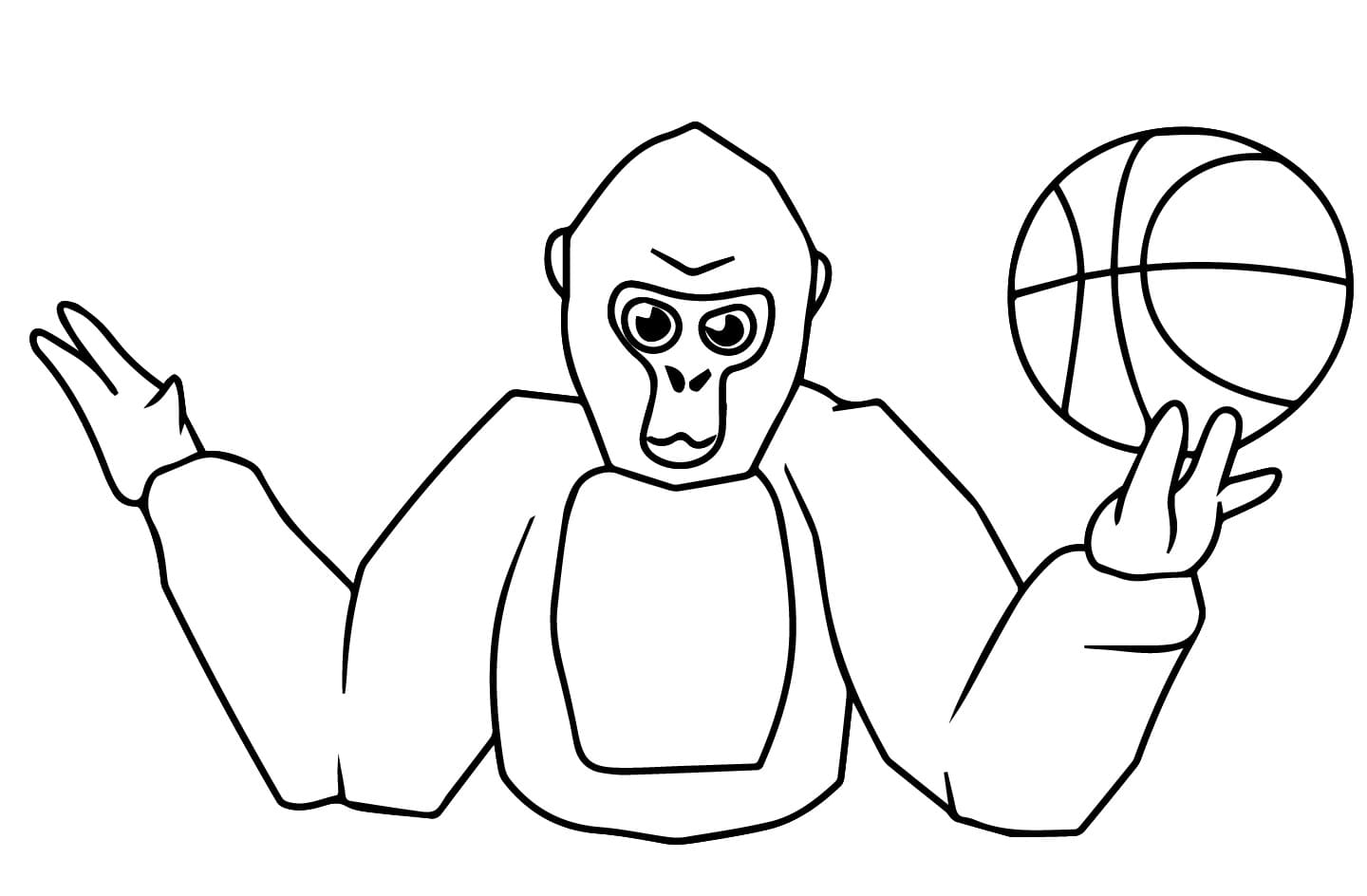 Gorilla Tag to Print coloring page