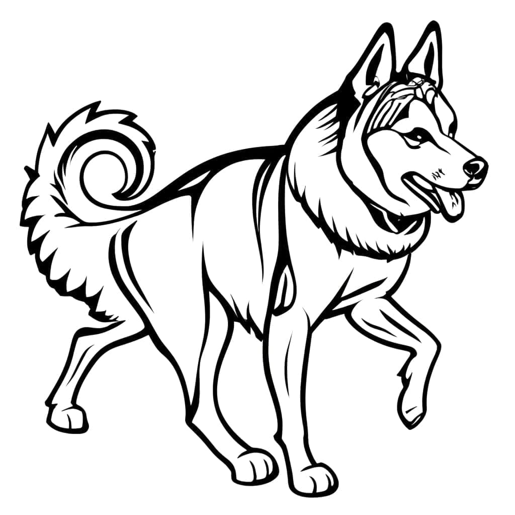 Husky Image coloring page