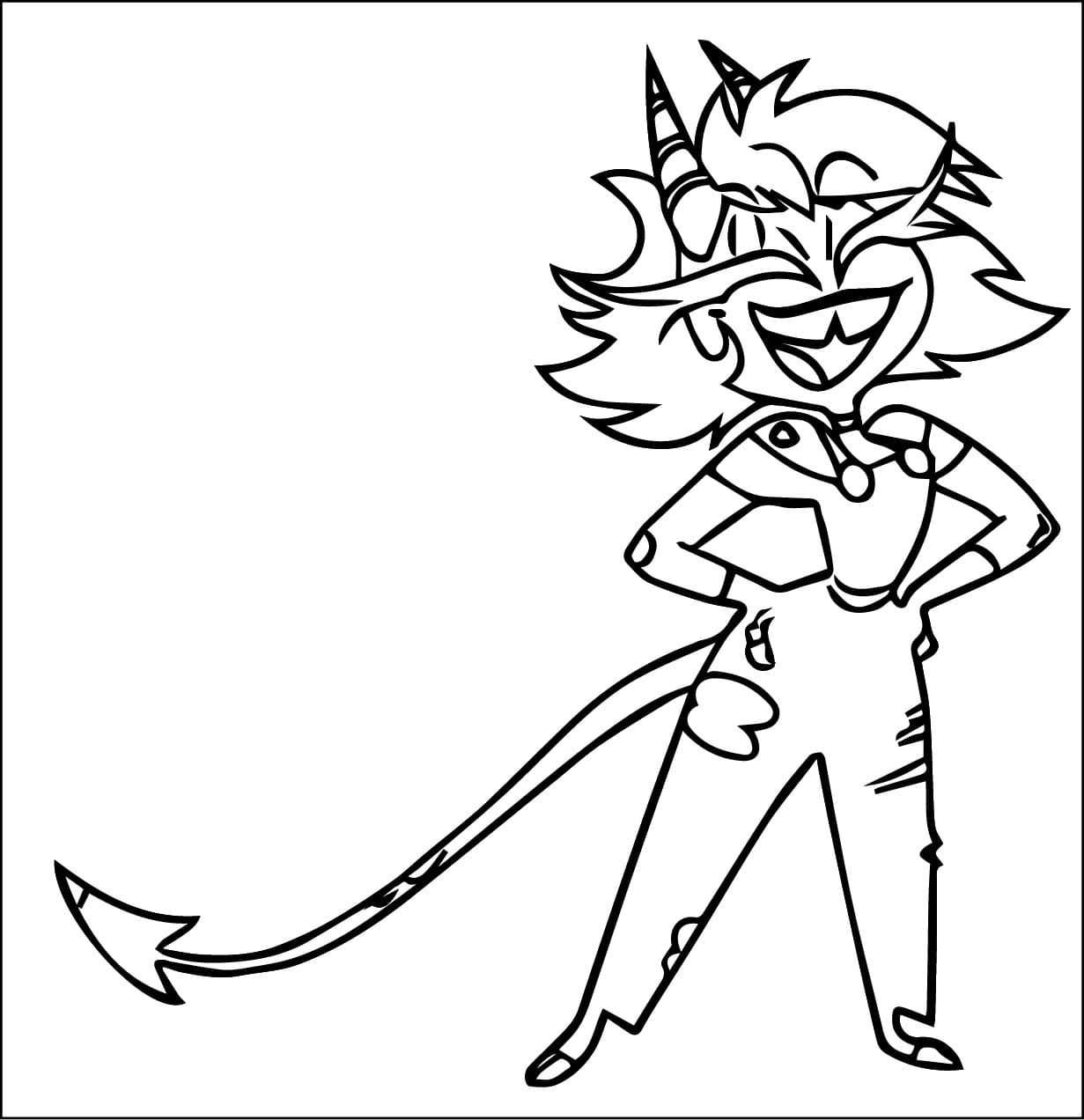 Millie from Helluva Boss coloring page