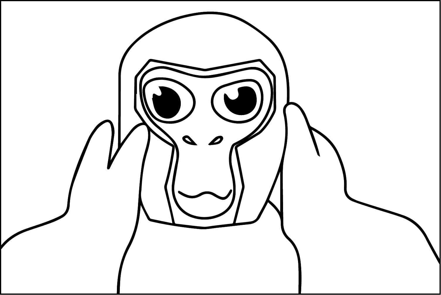 Printable Gorilla Tag coloring page