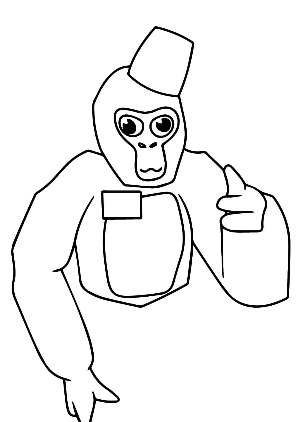 Simple Gorilla Tag coloring page