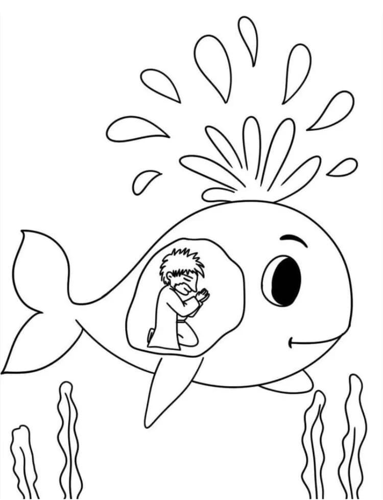 Jonah and the Whale coloring pages