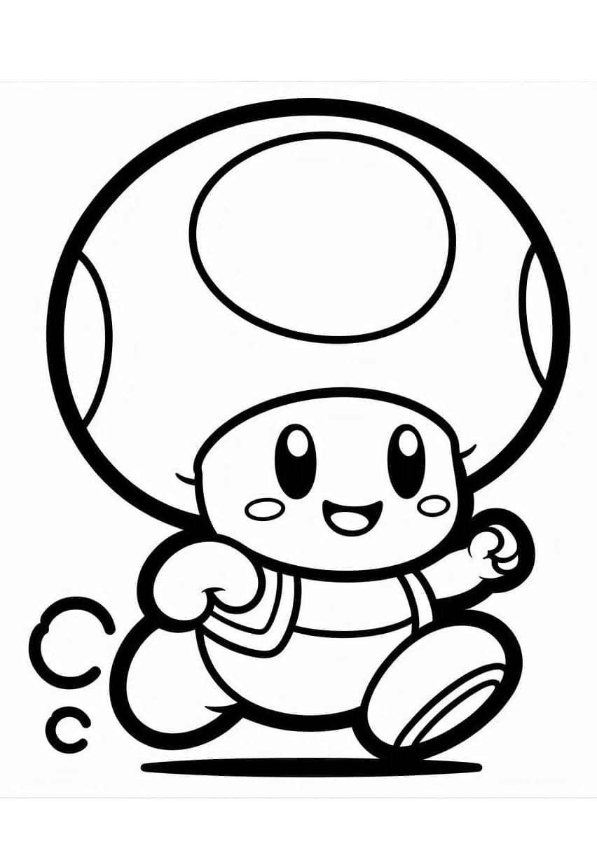 Toad Mario is Running