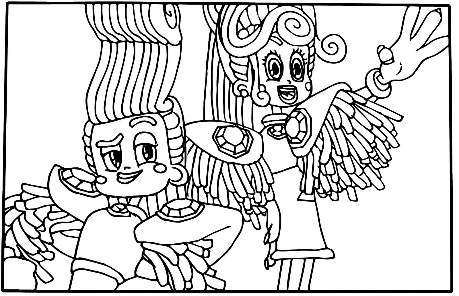 Velvet and Veneer coloring pages