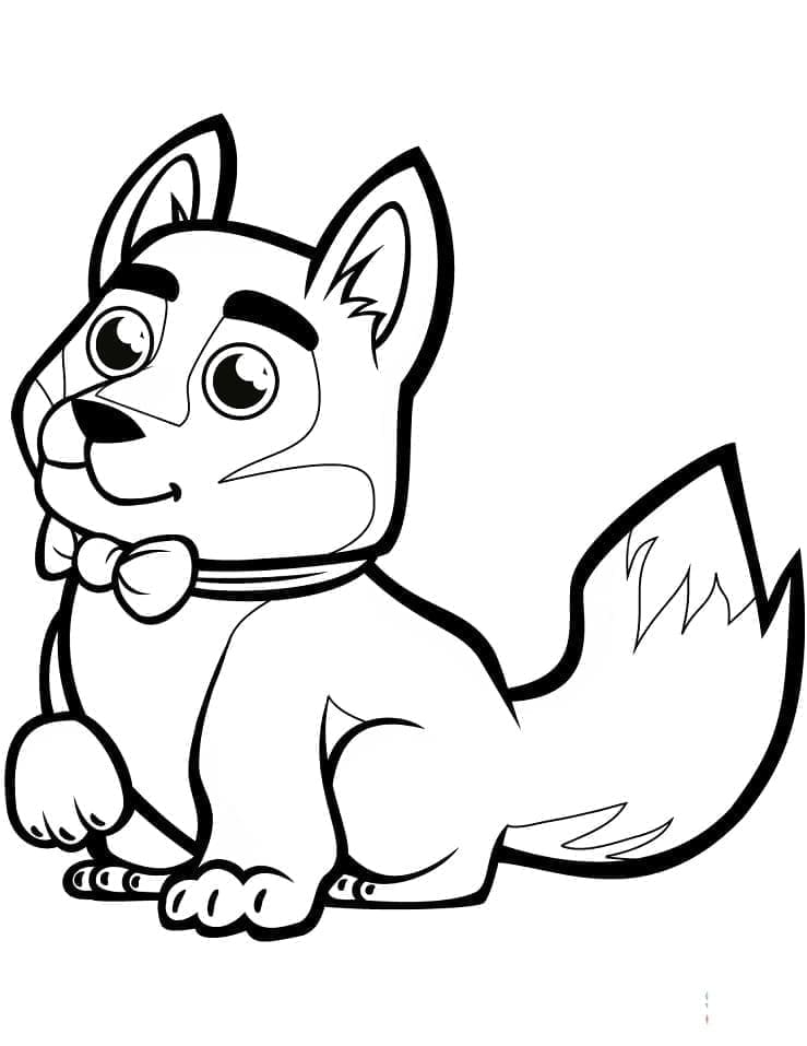 Very Cute Husky coloring page