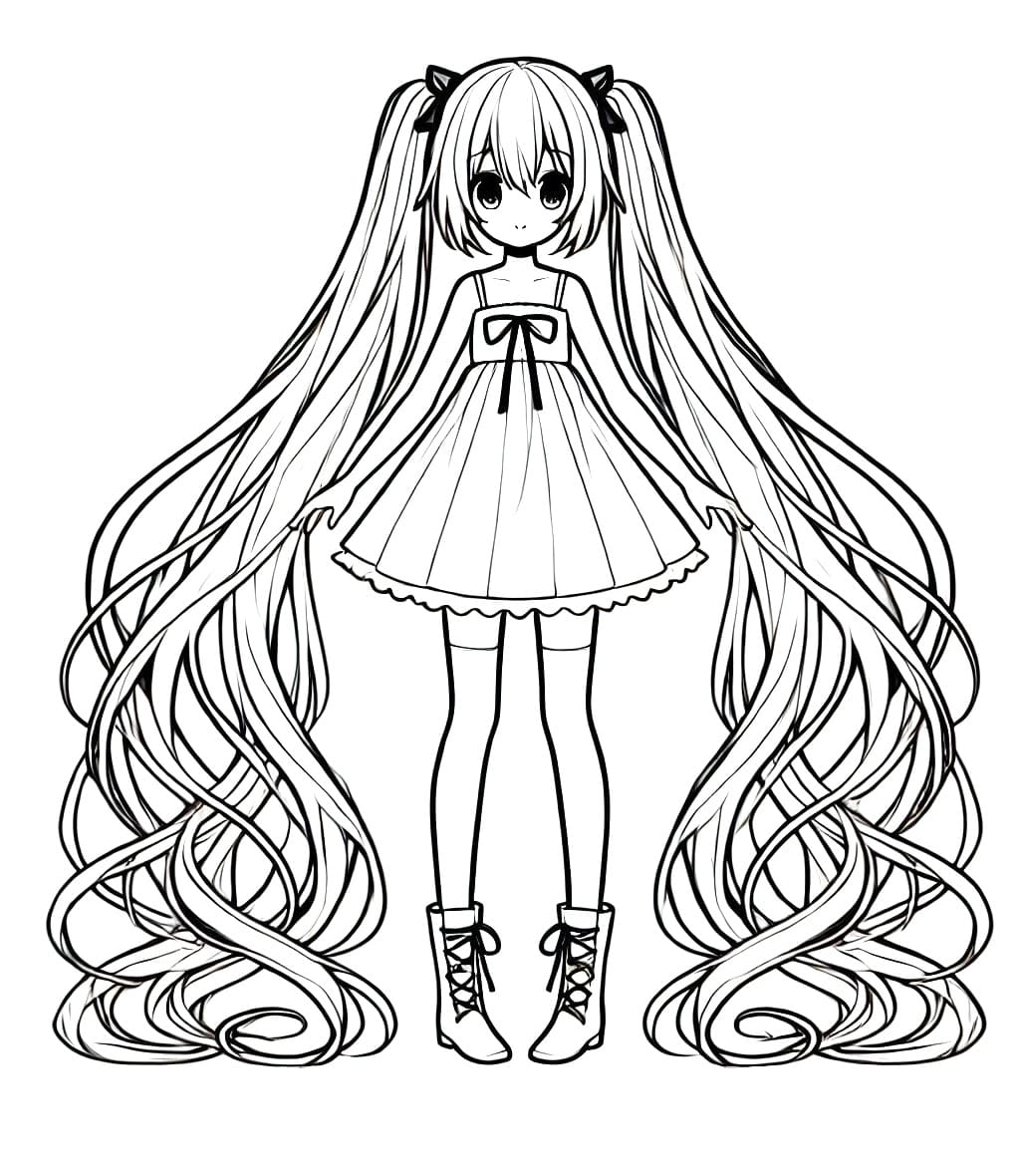 Very Long Hair Anime Girl