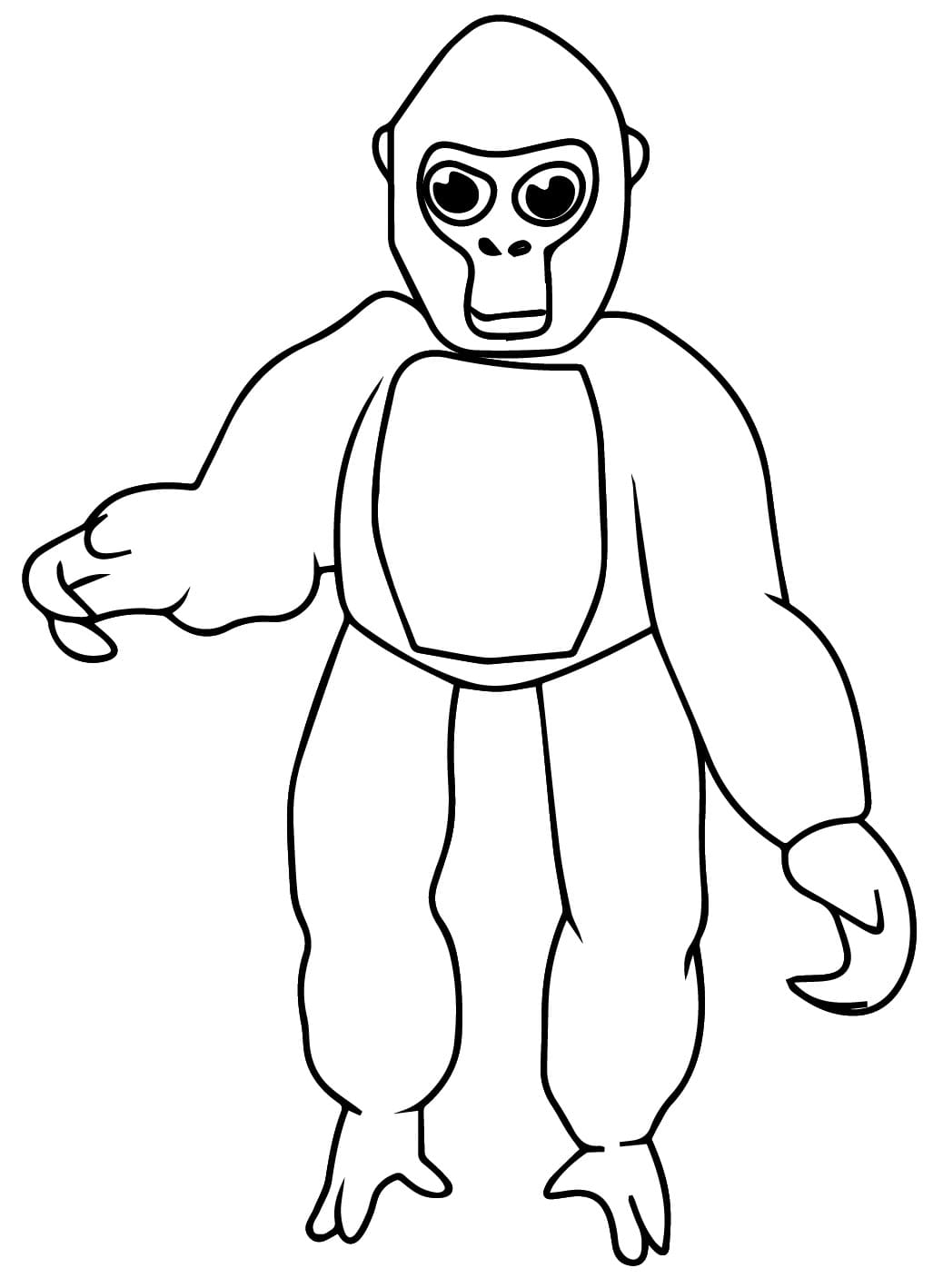 Videogame Gorilla Tag coloring page