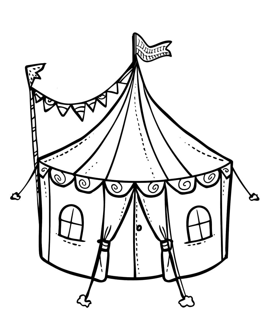 A Circus Tent coloring page