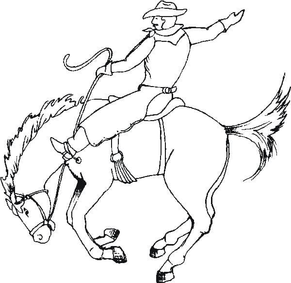 A Cowboy Riding Horse