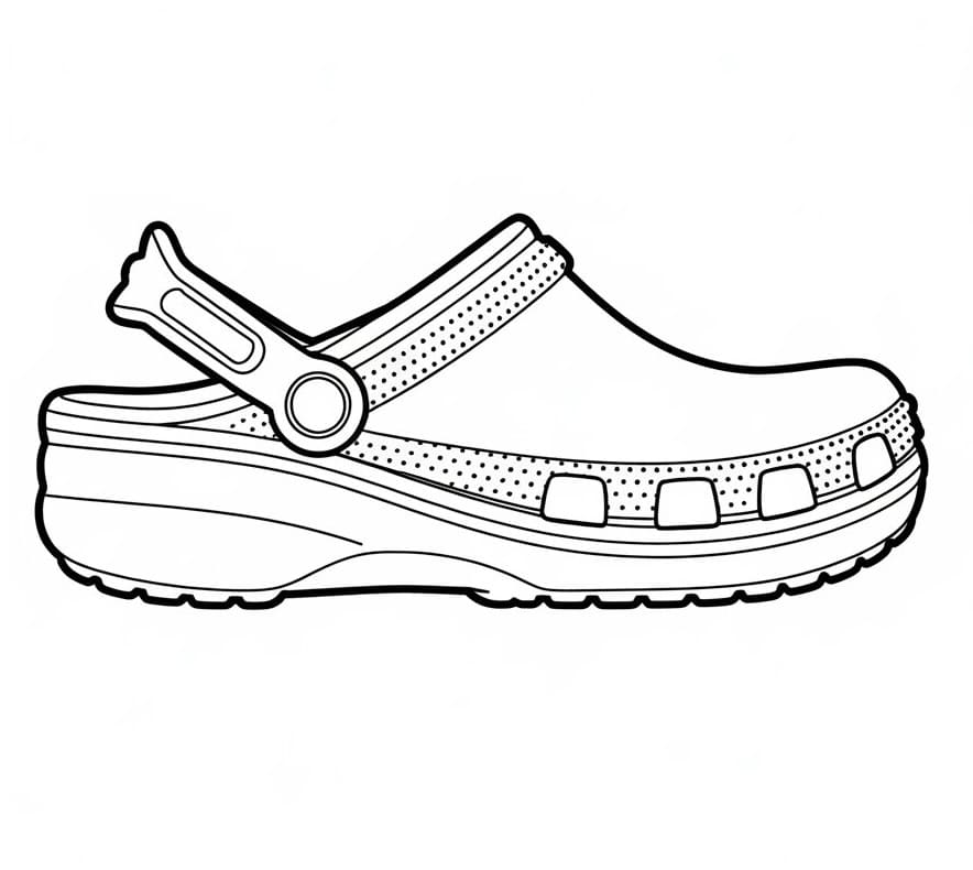 A Crocs coloring page