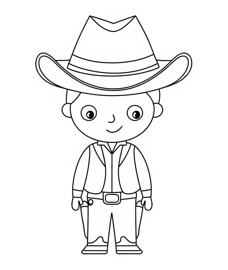 A Cute Cowboy coloring page