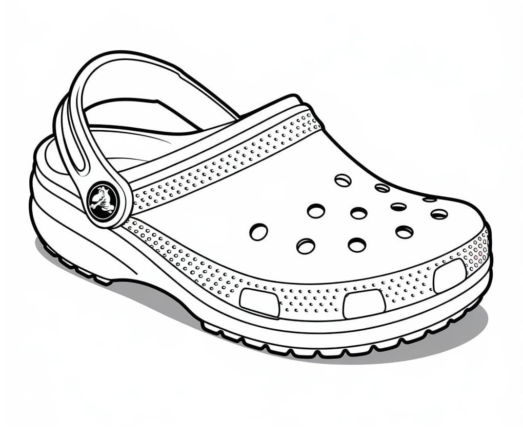 A Normal Crocs coloring page