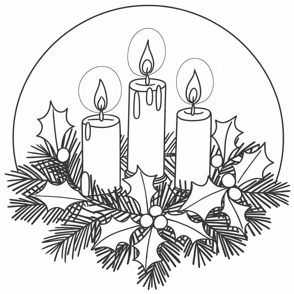 Advent Wreath coloring pages