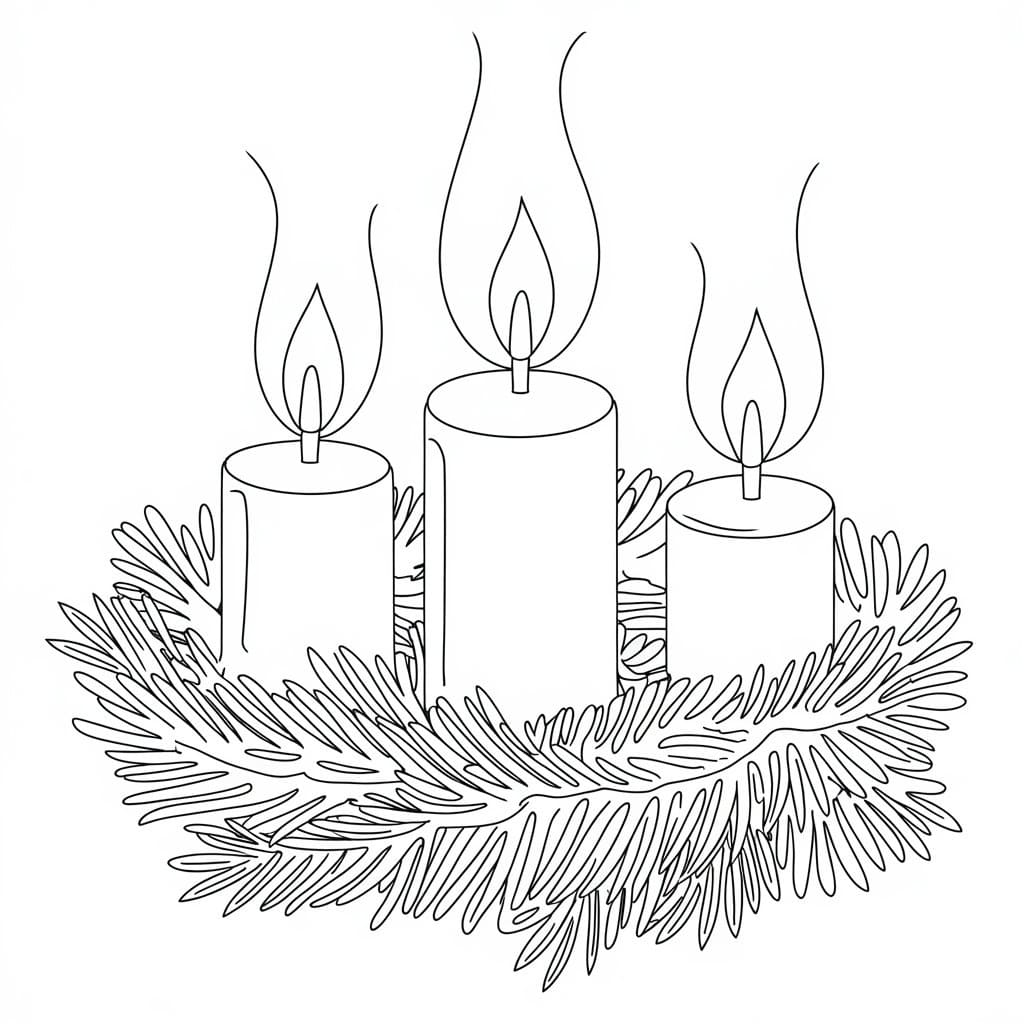 Advent Wreath with Candles