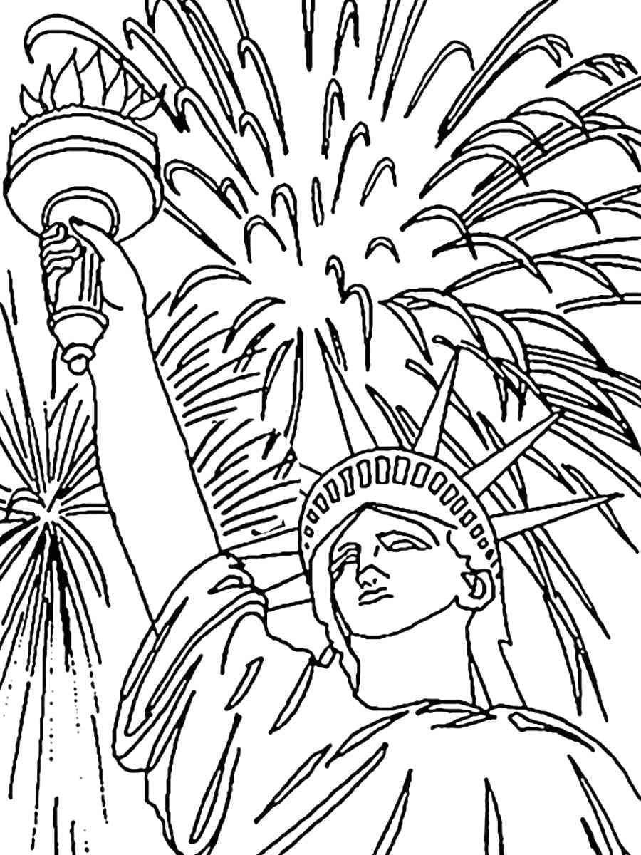 Amazing Fireworks coloring page