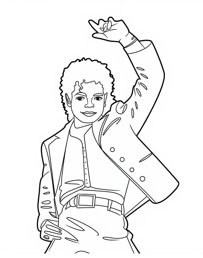 Amazing Michael Jackson coloring page