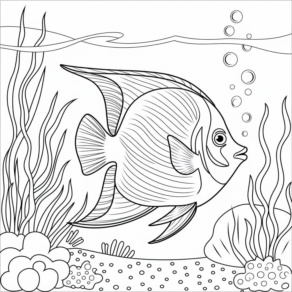 Angelfish Free coloring page