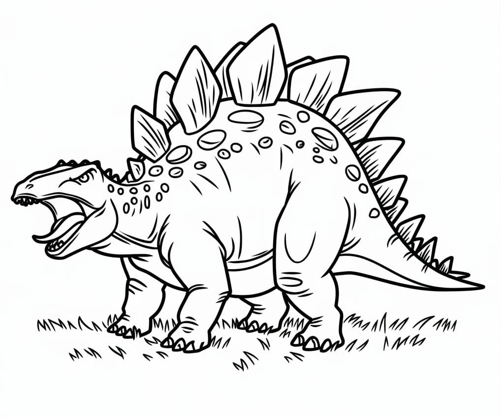 Angry Stegosaurus Dinosaur