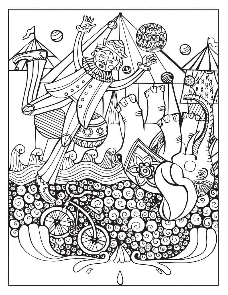 Awesome Circus coloring page