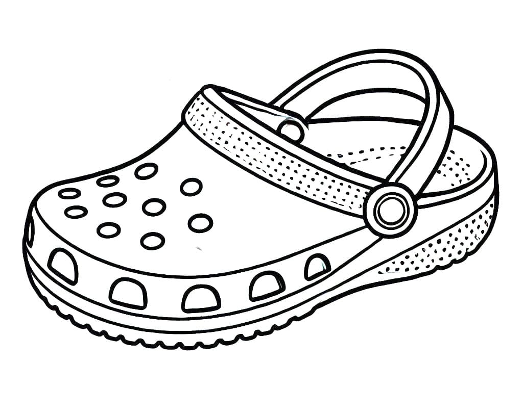 Basic Crocs coloring page