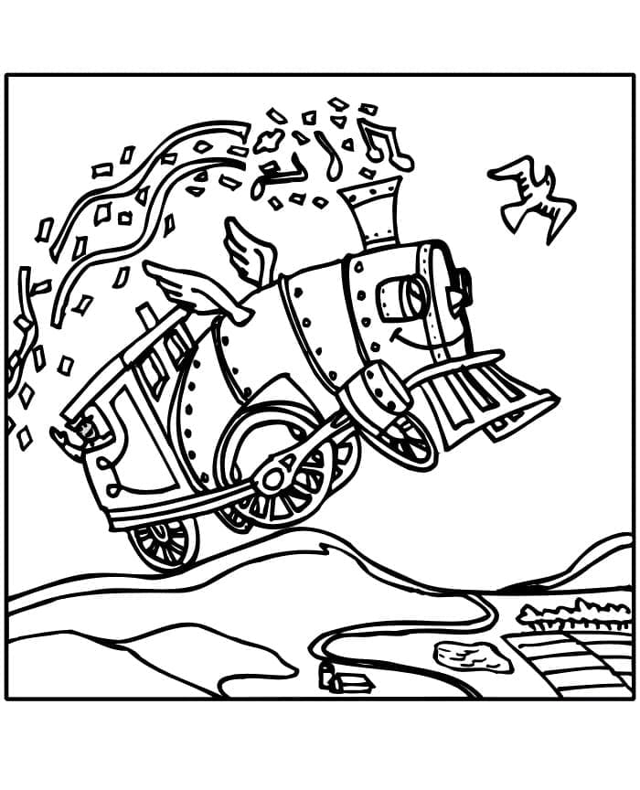 Cartoon Polar Express coloring page