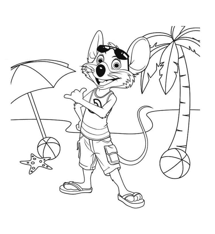 Chuck E. Cheese For Children coloring page