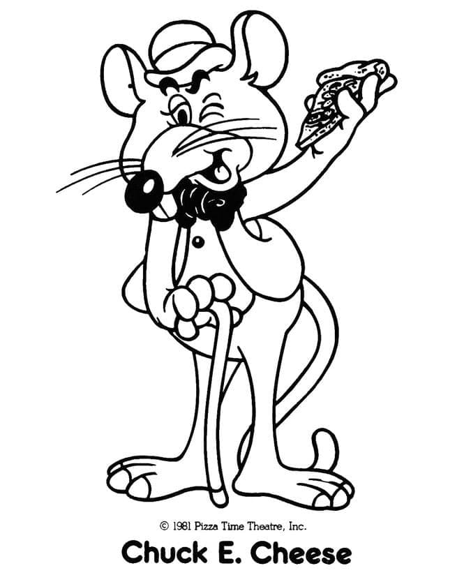 Chuck E. Cheese Free coloring page