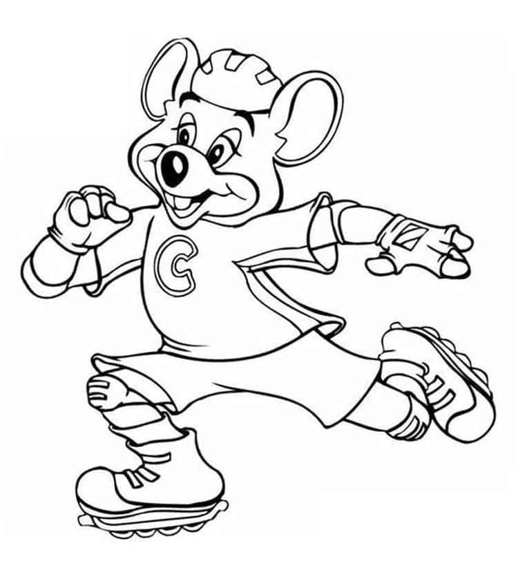 Chuck E. Cheese Free for Kids coloring page