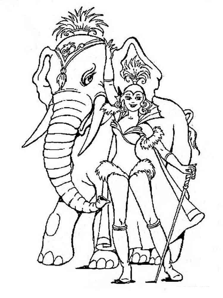 Circus Girl and Elephant