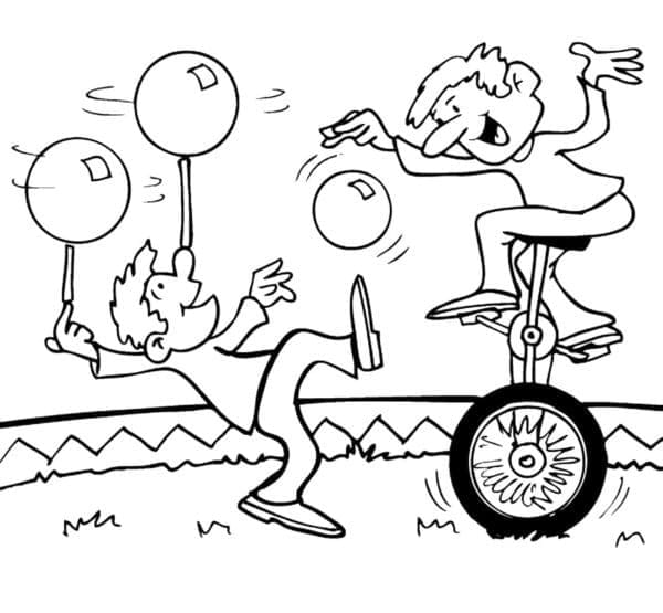 Circus Kids coloring page