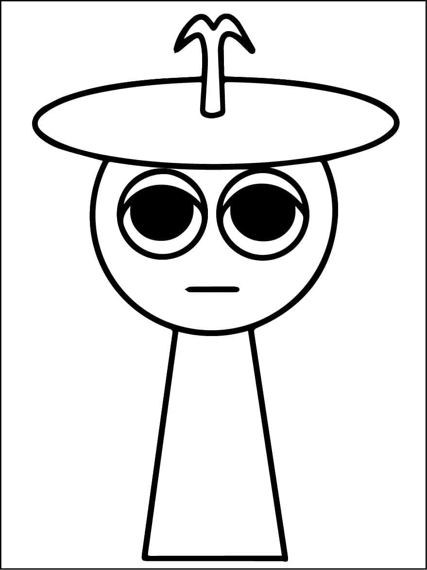 Clukr from Incredibox Sprunki coloring page