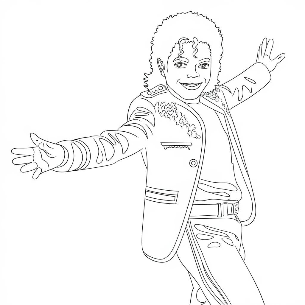 Cool Michael Jackson coloring page