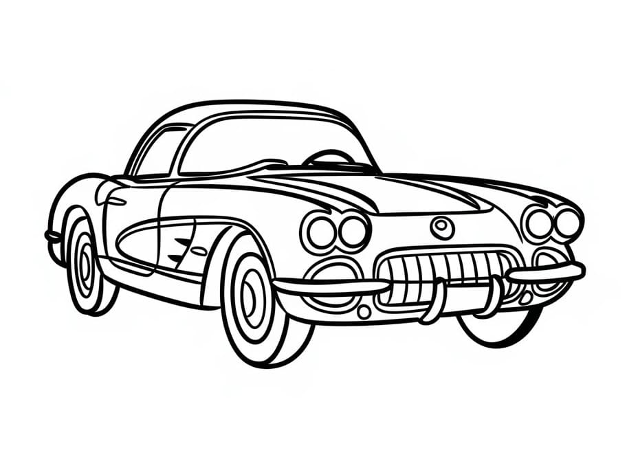 Corvette Printable for Kids