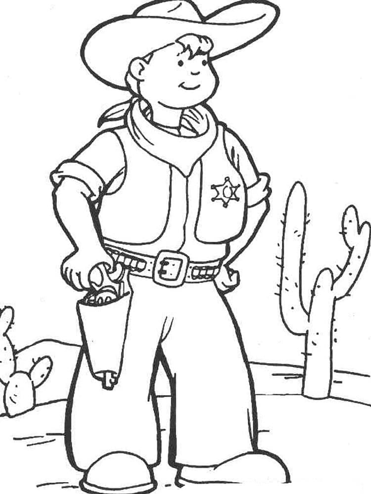 Cowboy Boy coloring page