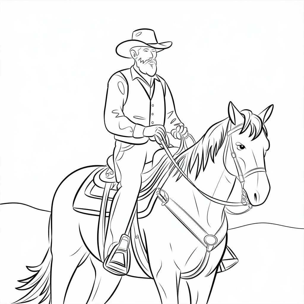 Cowboy on Horse