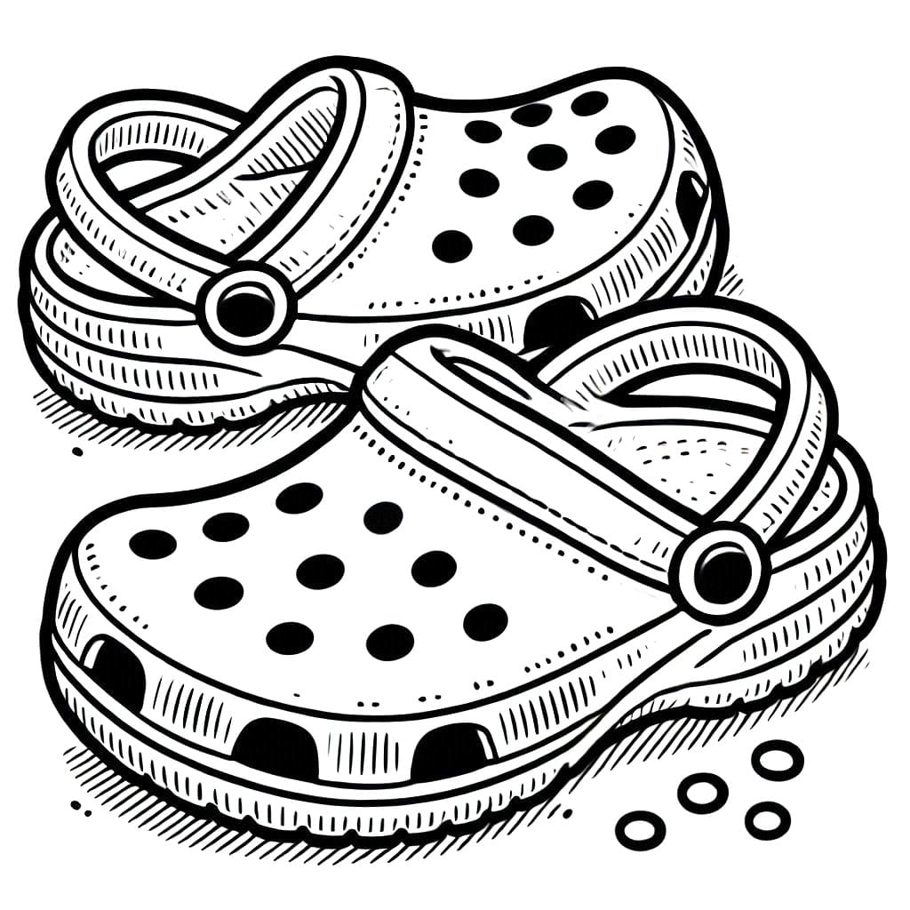 Crocs Free coloring page