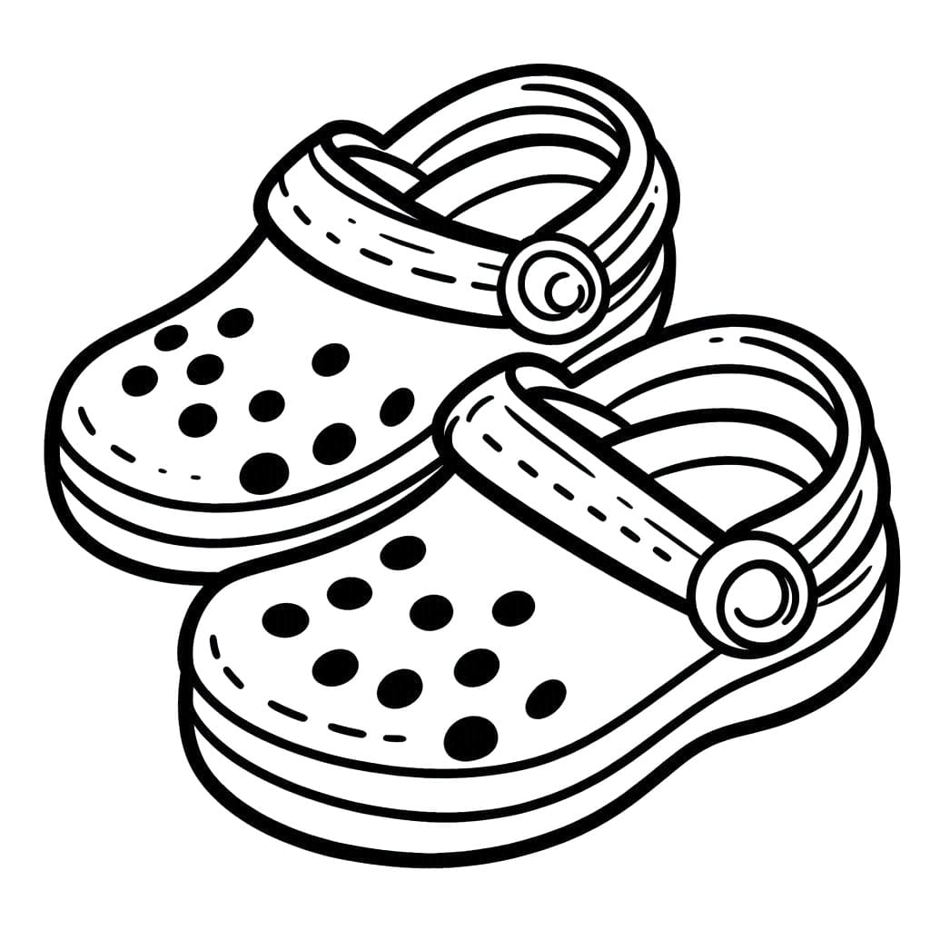 Crocs Printable coloring page