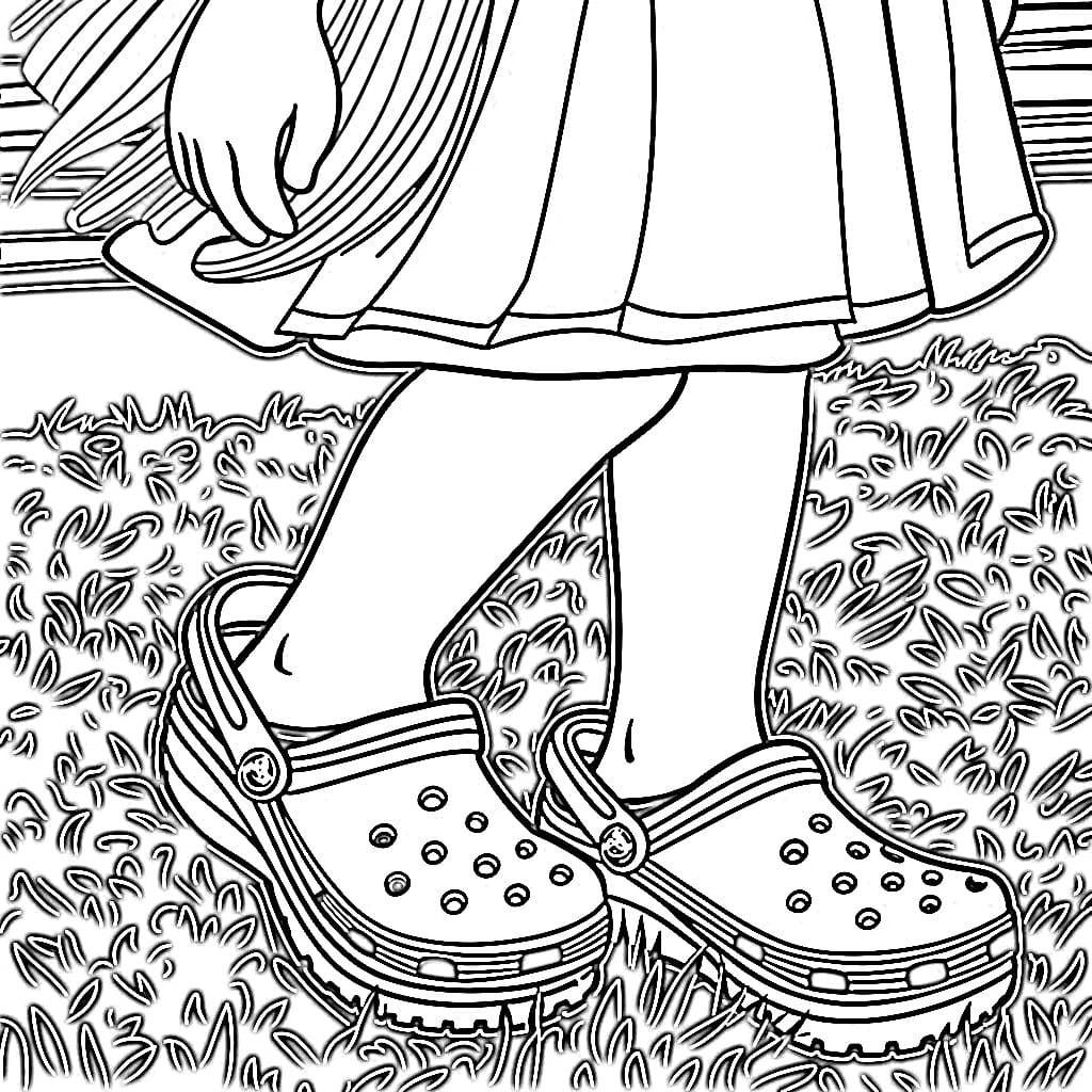 Crocs Printable For Kids coloring page