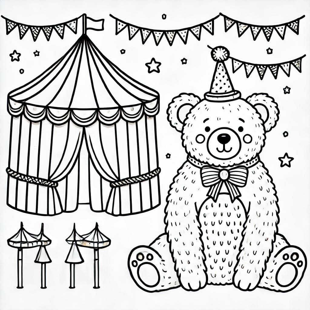 Cute Bear and Circus