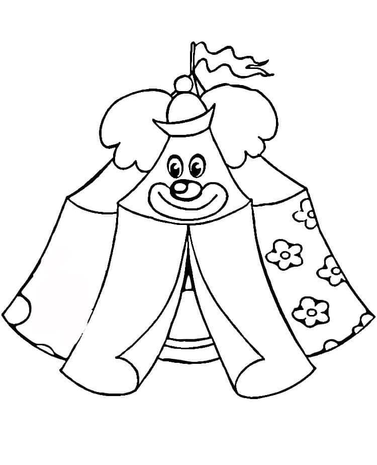 Cute Circus Tent coloring page