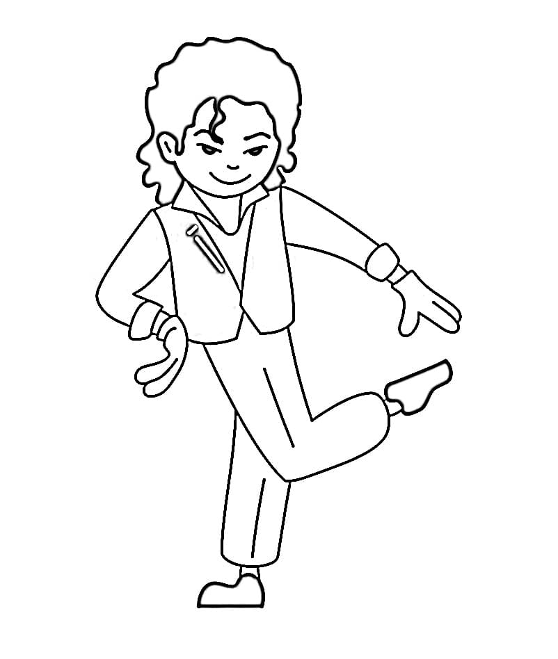 Cute Michael Jackson coloring page