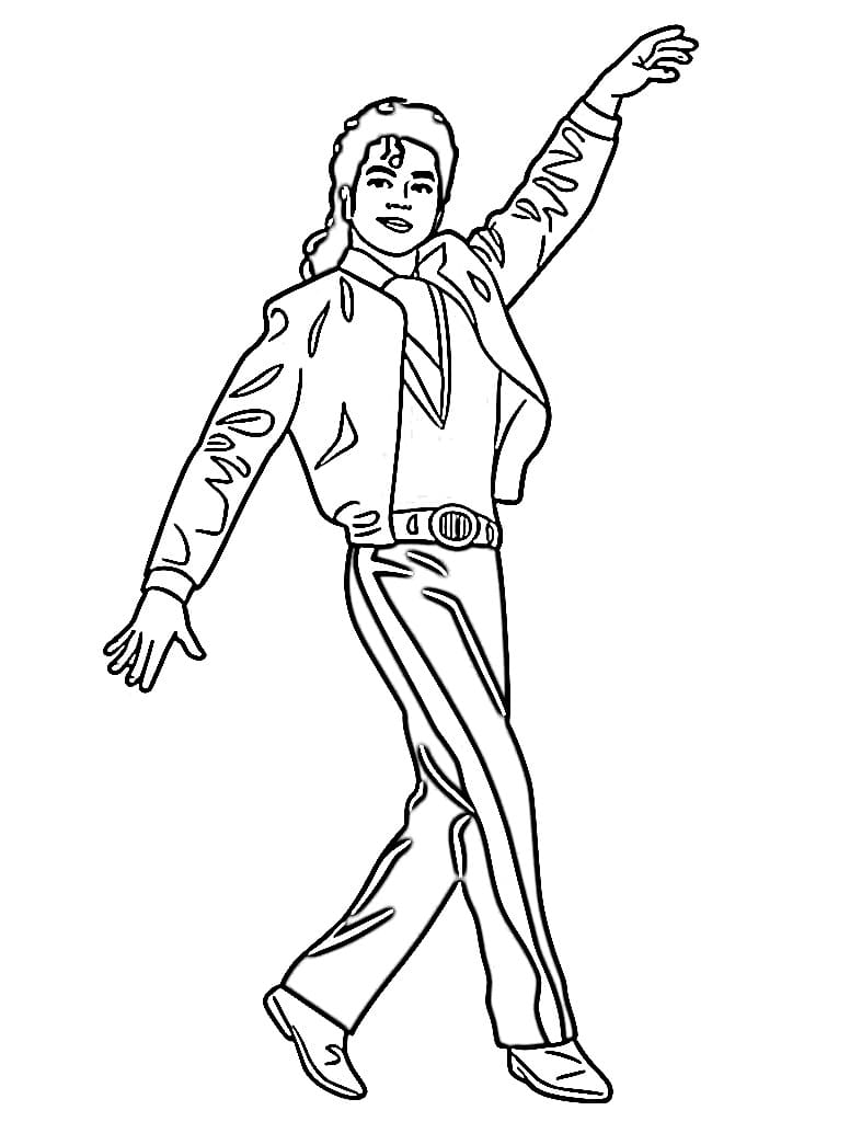 Dancing Michael Jackson coloring page