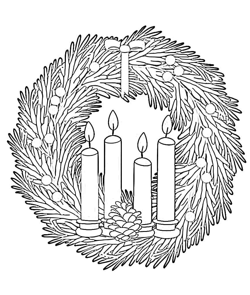 Drawing of Advent Wreath